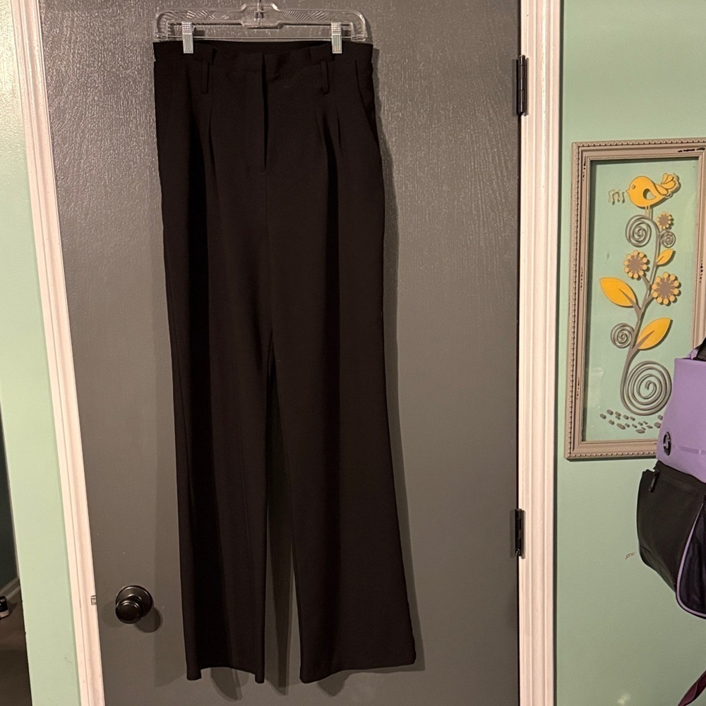 Have Wide Leg Office Wear Black Trousers
